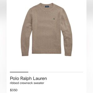 Polo Ralph Lauren Men's Tan Crewneck Sweater